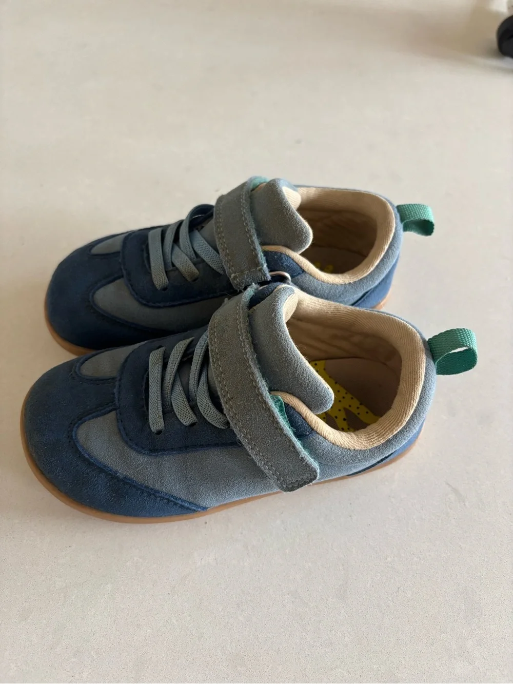 Kids retro blue Suede Sneakers by ten little